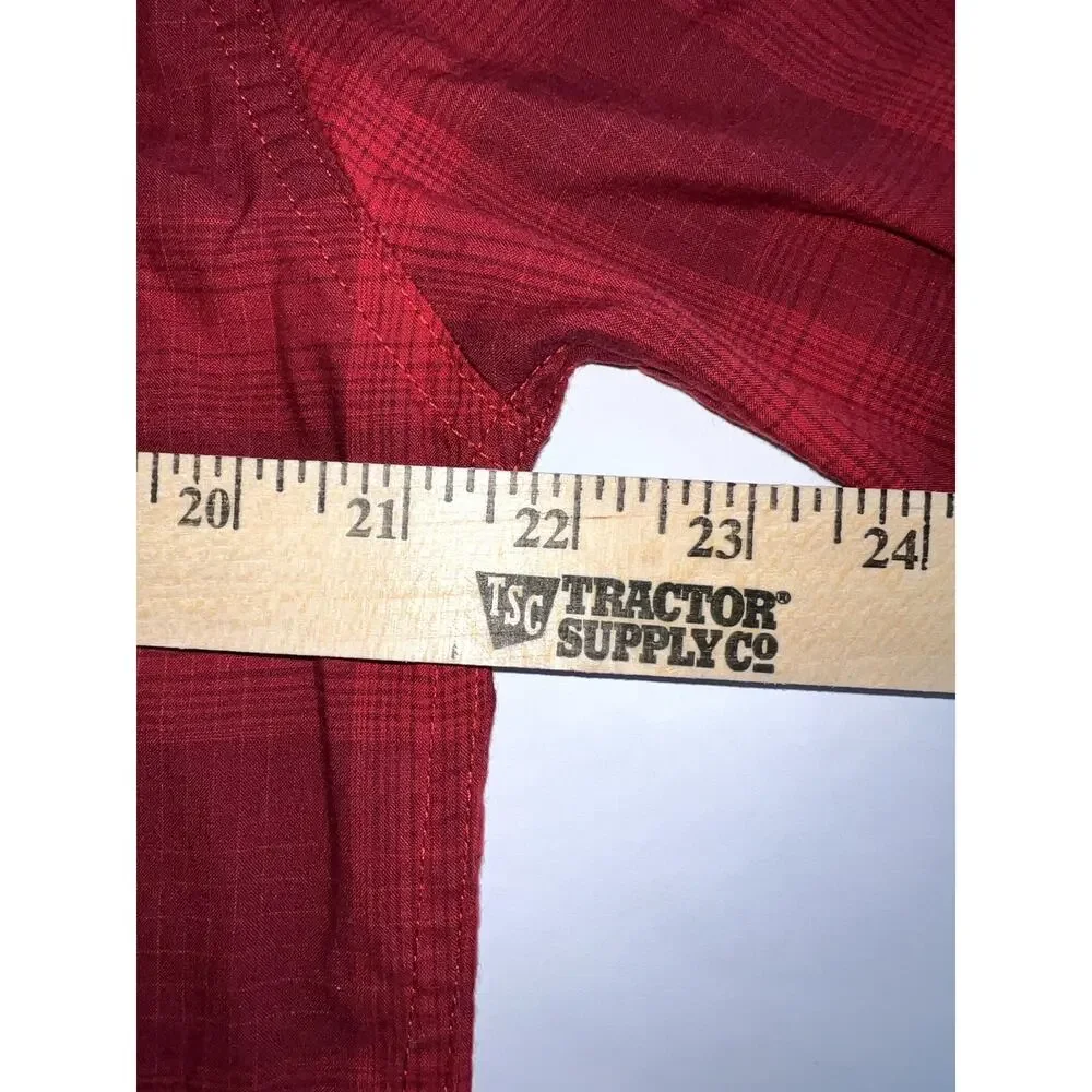 Levi's Red Plaid Button Down Shirt Men's Long‎ Sleeve Casual Size L